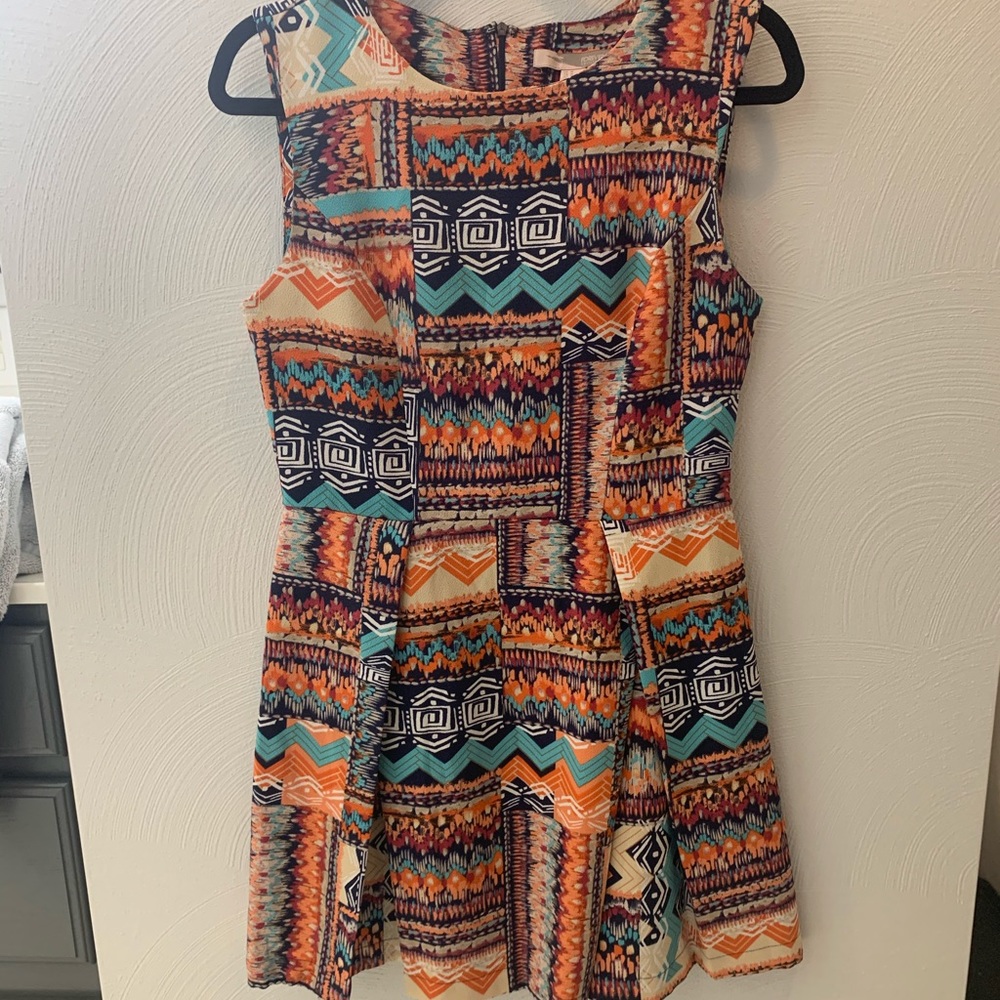 Forever 21 Colorful Fit and Flare Dress Size M